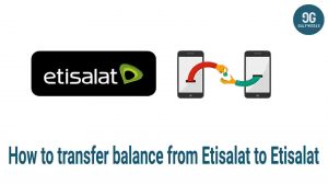 How to transfer balance from Etisalat to Etisalat