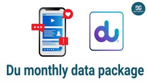 Du monthly data package 25 AED