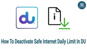 How To Deactivate Safe Internet Daily Limit In DU