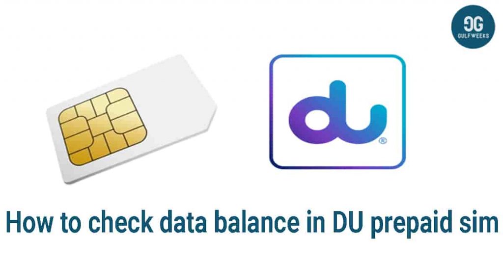how to check du sim data balance