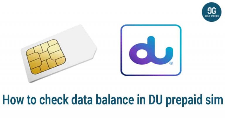 How to check data balance in DU prepaid sim card 2023 - Gulfweeks