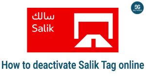 How to deactivate Salik Tag online